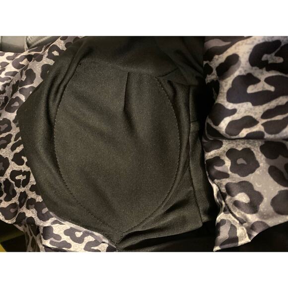 Cach'e Leopard Silver/Black/Gray Women's Size 6 Sleeveless  Lined Dress - Picture 6 of 7